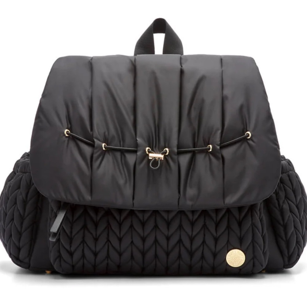 Elegant Black Quilted Baby Bag